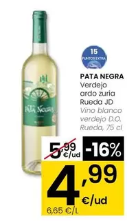 Pata Negra - Vino Blanco Verdejo D.O. Rueda