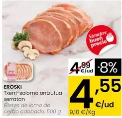Eroski - Filetes De Lomo De Cerdo Adobado