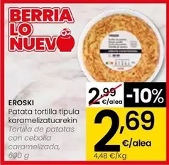 Eroski - Tortilla De Patatas Con Cebolla Caramelizada