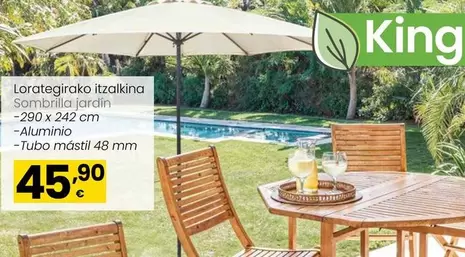 Sombrilla Jardín 290 X 242 Cm