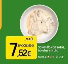 Solomillo Con Setas, Boletus Y Trufa