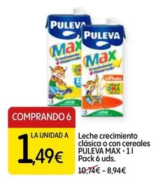 Puleva - Leche Crecimiento Clásica O Con Cereales Max