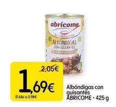 Abricome - Albóndigas con guisantes