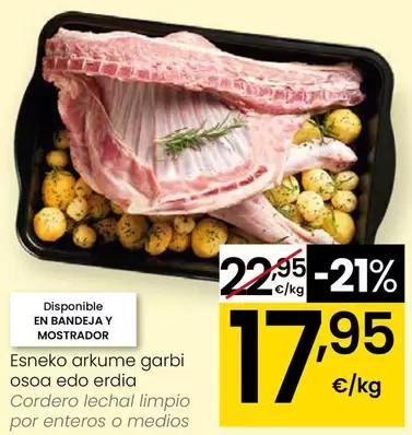 Cordero Lechal Limpio Por Enteros O Medios