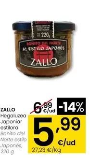 Zallo - Bonito Del Norte Estilo Japones