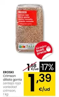 Eroski - Lenteja Roja Variedad Crimson