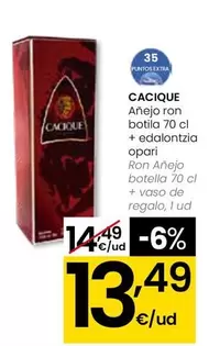 Cacique - Ron Anejo Botella + Vaso De Regalo