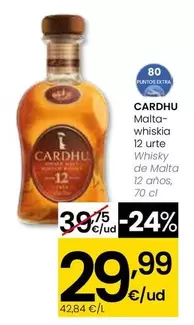 Cardhu - Whisky De Malta 12 Anos