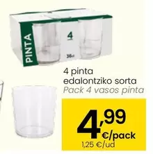 Pack 4 Vasos Pinta