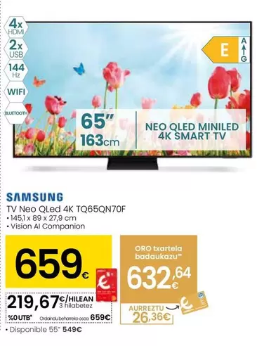 Samsung - Tv Neo Qled 4k TQ65QN70F