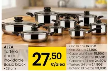 Alza - Tartera Acero Inoxidable Basic Black