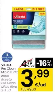 Vileda - Bayeta Pro Clean Micro Fibra