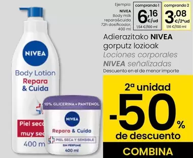 Nivea - Body Milk Repara&Cuida Dosificador