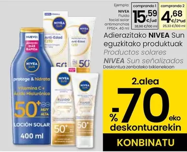 Nivea - Fluido Facial Solar Antimanchas FP50+, 40 Ml