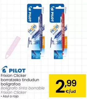 Pilot - Bolígrafo Tinta Borrable Frixion Clicker