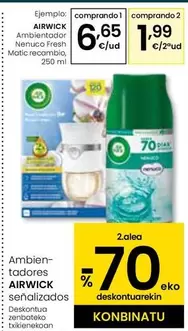 Air Wick - Ambientador Nenuco Fresh Matic Recambio