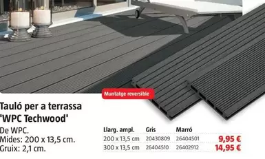 Tablón Para Terraza 'Wpc Techwood'