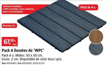 Dioco - Pack 4 Loseta De 'Wpc'