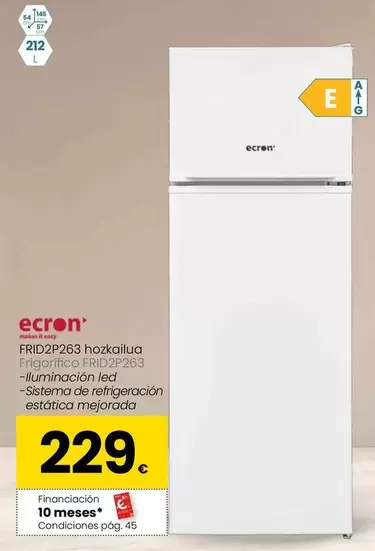 Ecron - Frigorifico FRID2P263 