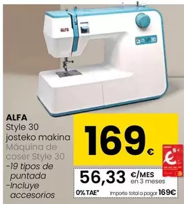 Alfa - Maquina De Coser Style 30