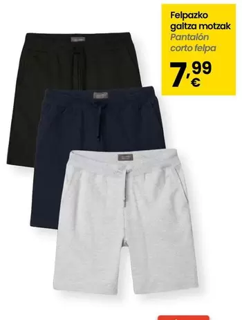 Pantalón Corto Felpa