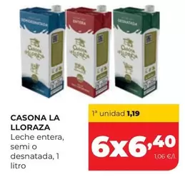 Casona La Lloraza - Leche Entera, Semi O Desnatada