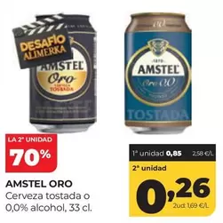 Amstel - Oro Cerveza Tostada O 0,0% Alcohol