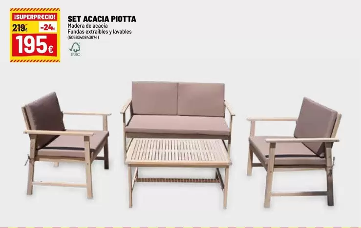 Set Acacia Piotta