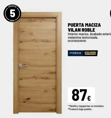 brico - Puerta Maciza Villan Roble