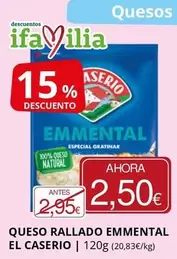 El Caserío - Queso Rallado Emmental