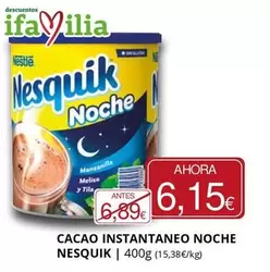 Nestlé - Cacao Instantaneo Noche Nesquik