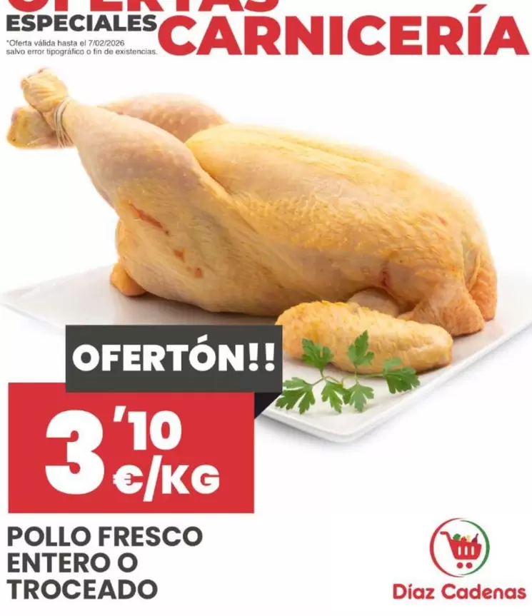 Díaz - Pollo Fresco Entero O Troceado
