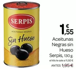 Serpis - Aceitunas Negras Sin Hueso