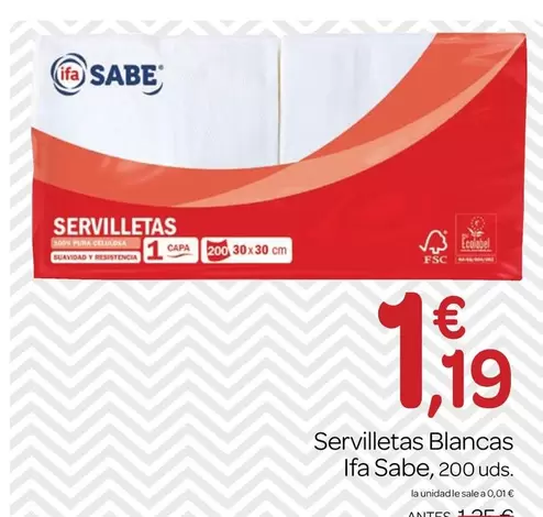 Ifa Sabe - Servilletas Blancas