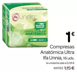Ifa Unnia - Compresas Anatomica Ultra
