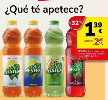 Nestea - Limón, Limón Sin Azúcar, Maracuya O Frutos Rojos