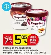 Häagen-Dazs - Helado De Chocolate Belga O Vainilla Con Nueces Macadamia