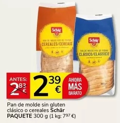 Schär - Pan De Molde Sin Gluten Clasico O Cereales