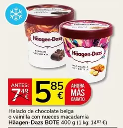 Häagen-Dazs - Helado De Chocolate Belga O Vainilla Con Nueces Macadamia 