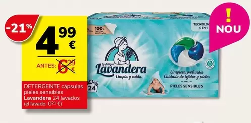Lavandera - Detergente Capsulas Pieles Sensibles