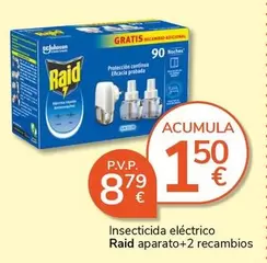 Raid - Insecticida Eléctrico Aparato+2 Recambios