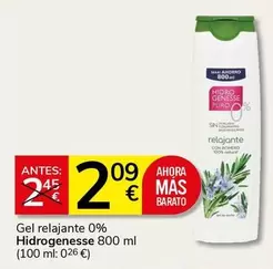 Hidrogenesse - Gel Relajante 0% 