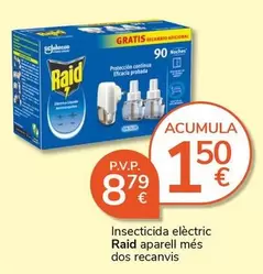 Raid - Insecticida Electrico Aparell Mes Dos Recanvis