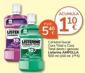 Listerine - Col.lutori Bucal Cura Total O Cura Total Dents I Genives