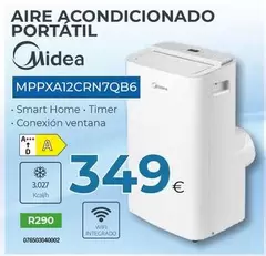 Midea - Acondicionado Portatil MPPXA12CRN7QB6 