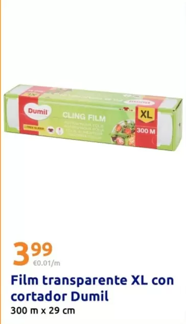 Dumil - Film Transparente XL Con Cortador 