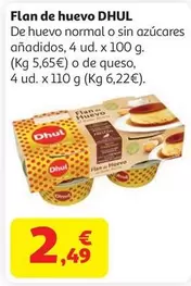 Flan Huevo Baño Maria Dhul X4 110g