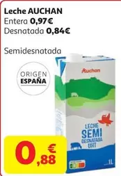 L. Semidesnatada Auchan 1 L.