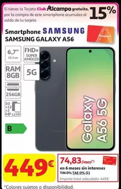 Samsung - Smartphone  Samsung Galaxy A56 5g 256gb Negro 