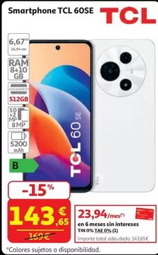 Smartphone Tcl 60se 8+512gb P. White T517h-2clca112
